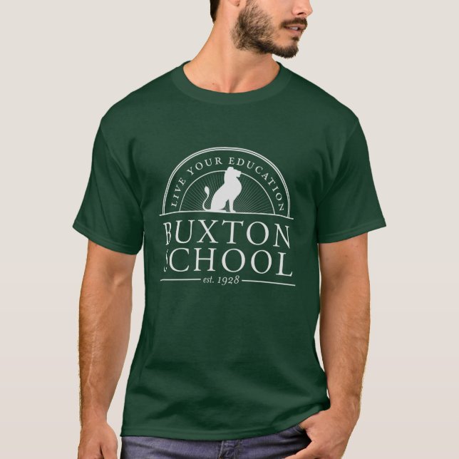Buxton School Tee Shirt Green (Front)