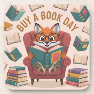 Buy A Book Day Plastic Coaster Set