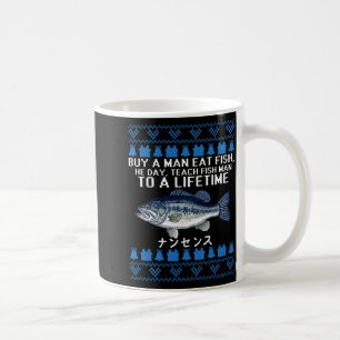 Buy A Man Eat Fish Funny Ugly Christmas Sweaters L Coffee Mug