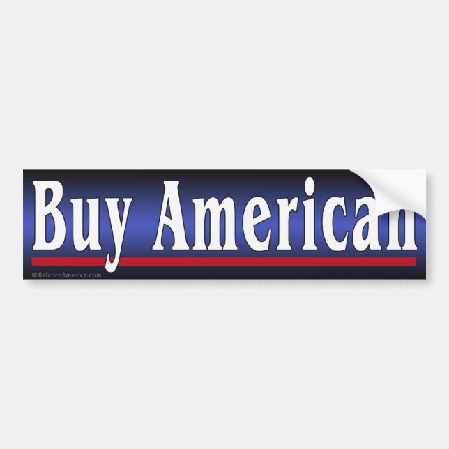 Buy American Blue Bumper Sticker (Front)