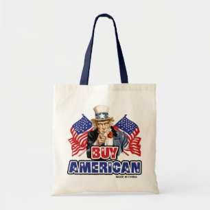 Buy American ( Made In China ) - Funny Joke Tote Bag