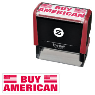 Buy American USA flag custom Self-inking Stamp