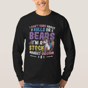 Buy And Hold Shareholder Bull Bear  Stock Market T-Shirt