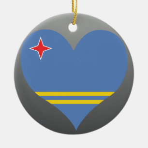 Buy Aruba Flag Ceramic Tree Decoration