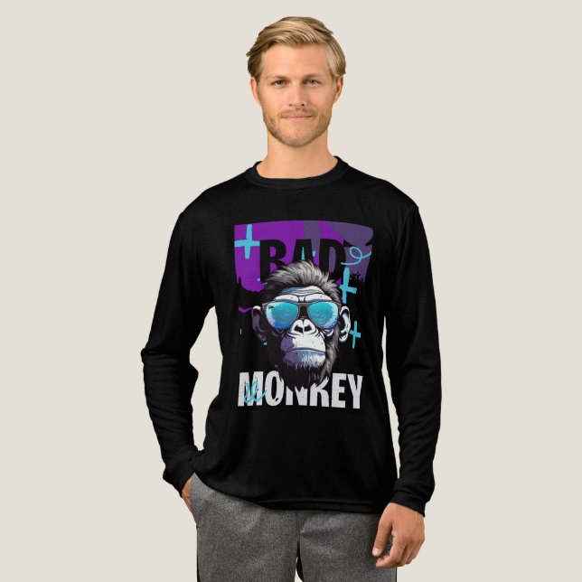 buy bad monkey Tri-Blend shirt (Full Front)