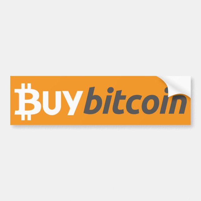 Buy Bitcoin Bumper Sticker Orange (Front)