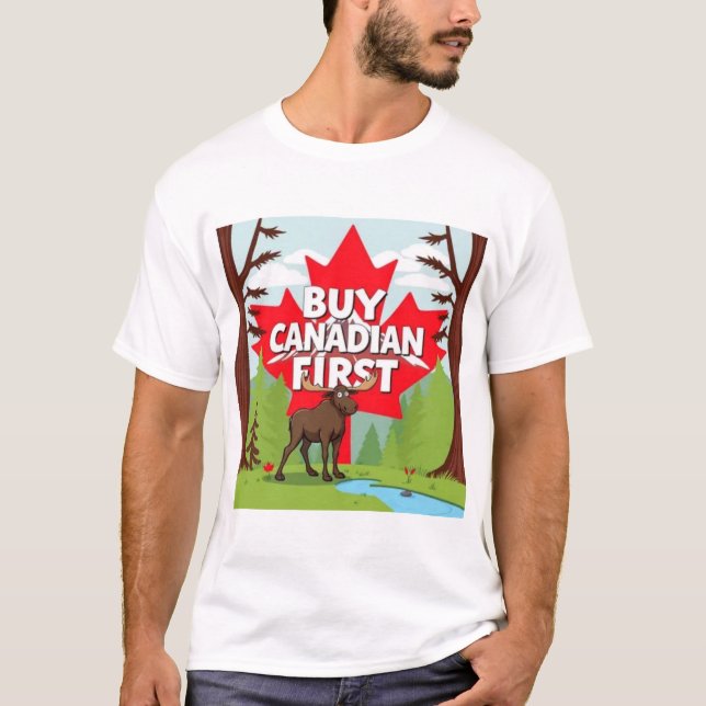 Buy Canadian First Moose T-Shirt (Front)