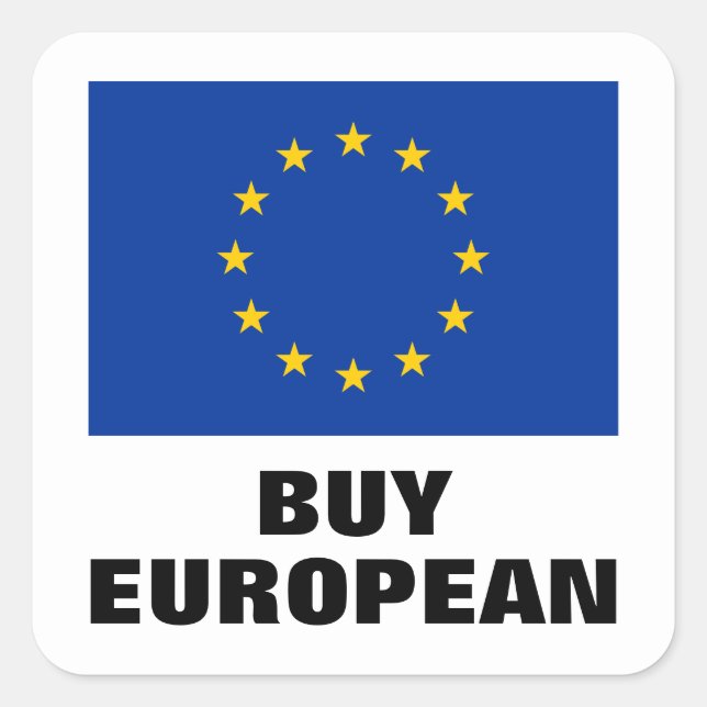 Buy European small stickers with EU flag (Front)
