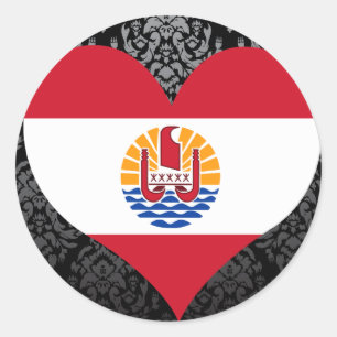 Buy French Polynesia Flag Classic Round Sticker