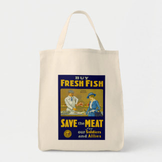 Buy Fresh Fish ~ Save the Meat Tote Bag
