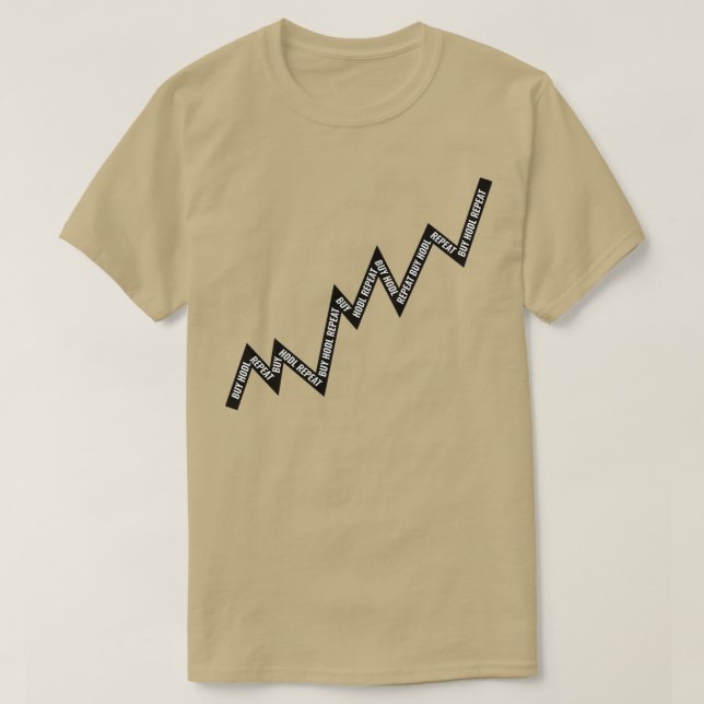Buy Hodl Repeat Line Chart Black T-Shirt (Design Front)