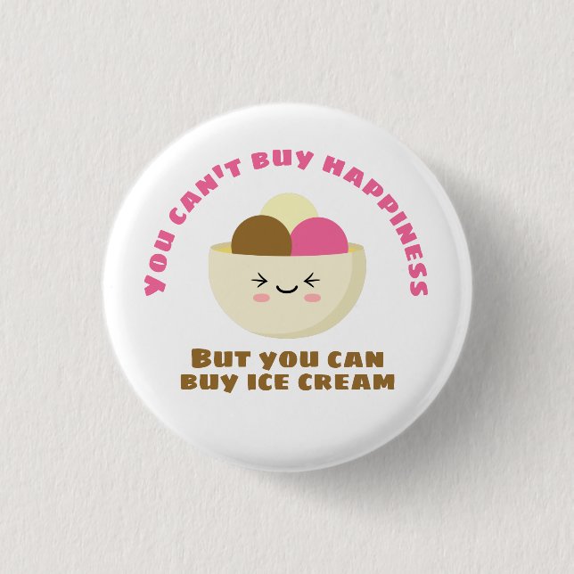 Buy Ice Cream 3 Cm Round Badge (Front)