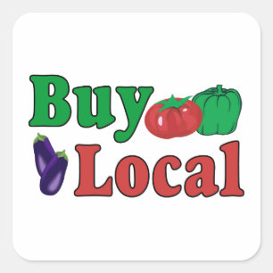 Buy Local Square Sticker