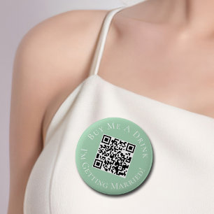 Buy Me A Drink Bride Bachelorette Party Mint Green 6 Cm Round Badge
