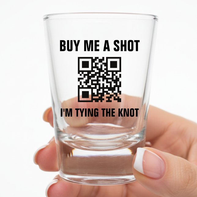 Buy Me a Shot QR Code Bachelorette Party Bride Glass (Creator Uploaded)