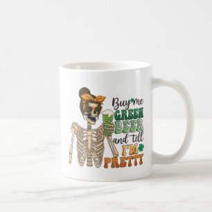 Buy Me Green Beer - Skeleton St. Patrick's Day Coffee Mug