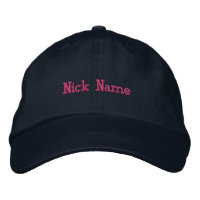 Buy Nick Name Hot Pink Colour Text Printed Hat Cap