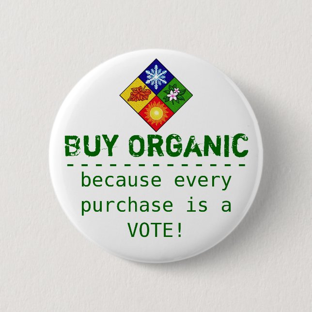 Buy Organic 6 Cm Round Badge (Front)