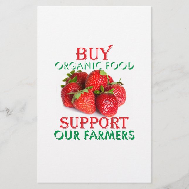 Buy organic food flyer (Front)