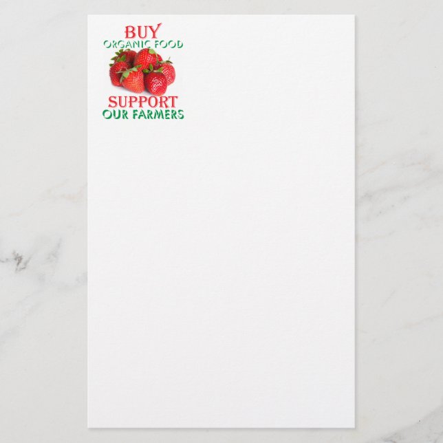 Buy organic food stationery (Front)