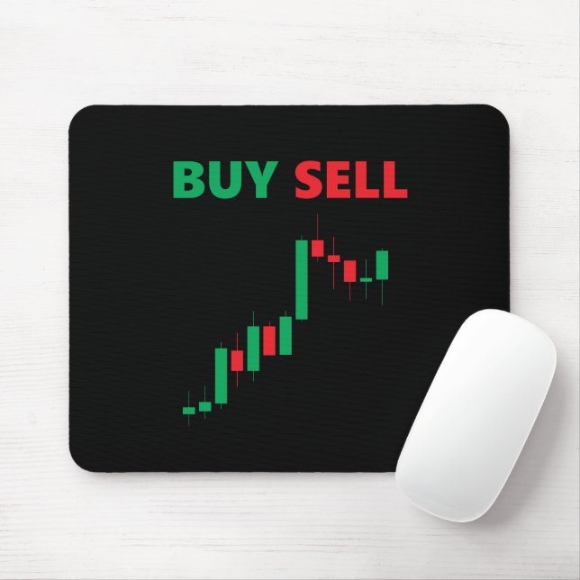 Buy Sell - Stock Forex Market Currency Trader Mouse Pad (With Mouse)