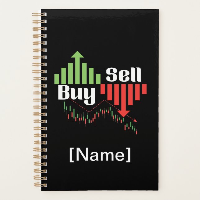 Buy Sell Stock Market Trading Chart Tee Planner (Front)