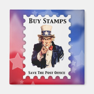 Buy Stamps Save The Post Office Magnet