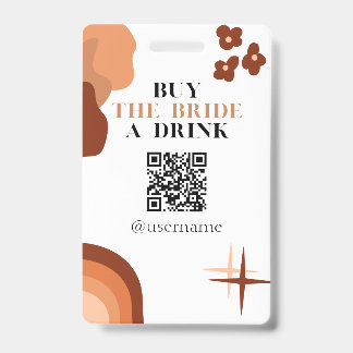 Buy the Bride a Drink Crowdfund Bachelorette Badge ID Badge
