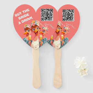 Buy the Bride a Drink- Customisable QR Code Hand Fan