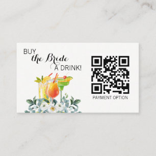 Buy the Bride a drink QR code Business Card