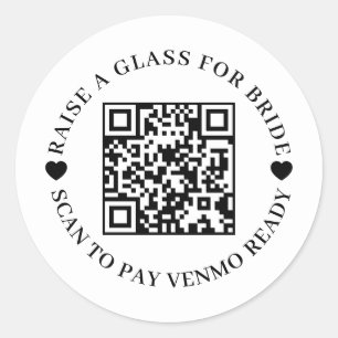 Buy The Bride A Drink QR Code Design Classic Round Sticker