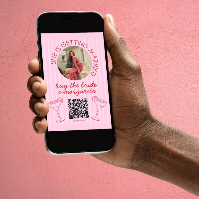 Buy the Bride a Margarita Photo Qr Code Card (Buy the Bride a Margarita Photo Qr Code Card)