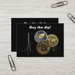 Buy the dip! business card
