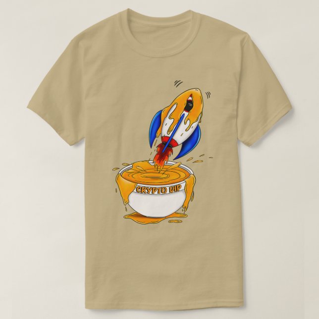 Buy The Dip quotCrypto Dipquot Blasting Rocket T-Shirt (Design Front)