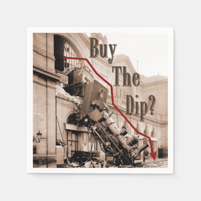 Buy The Dip Stock Market Humour Napkin (Front)