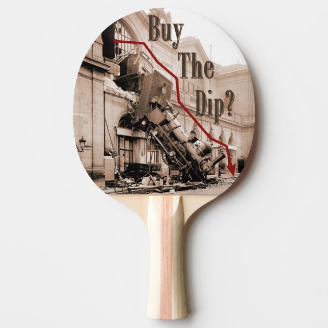 Buy The Dip Stock Market Humour Ping Pong Paddle (Front)