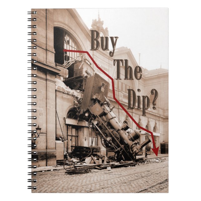 Buy The Dip Stock Market Humour Spiral Notebook (Front)