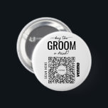 Buy The Groom A Drink Bachelor Venmo QR Code  6 Cm Round Badge<br><div class="desc">Make sure the groom doesn't have to pay for a single drink with the great Bachelor Party Venmo QR code button! Buy one for the entire crew! Simply add your own Venmo, PayPal, or Cash App QR code image. Everyone at the party can easily scan this QR code and transfer...</div>