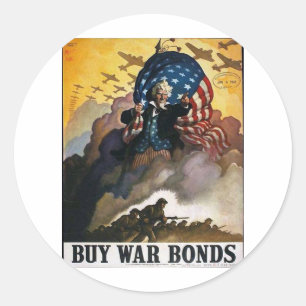 Buy War Bonds! Classic Round Sticker