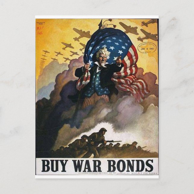 Buy War Bonds! Postcard (Front)