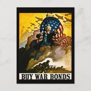 Buy War Bonds Vintage Postcard