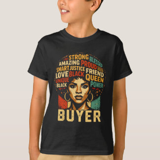 Buyer Black History Month Powerful Black Pride Art T-Shirt