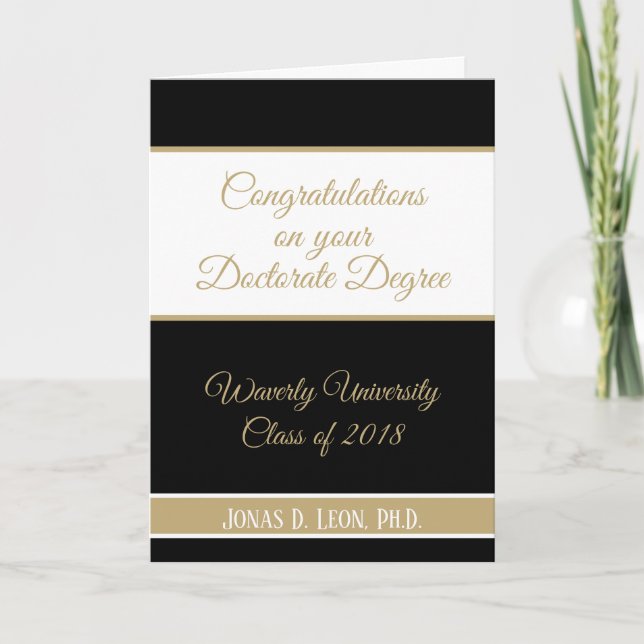 Buyer favourite! Doctorate graduation card (Ph.D.) (Front)