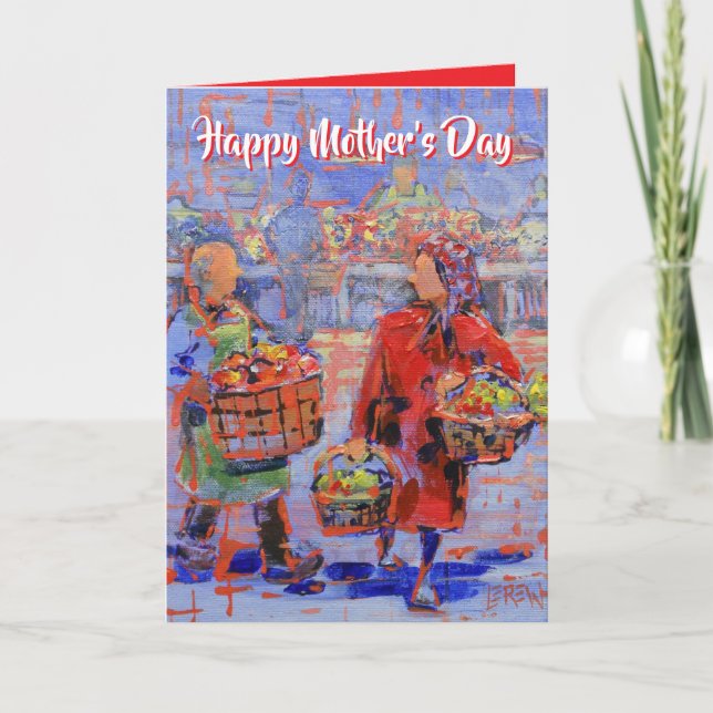 Buying Apples For Pie #130107 Mother's Day    Card (Front)