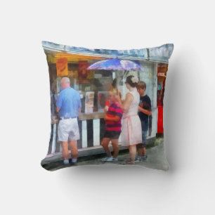 Buying Ice Cream at the Fair Cushion