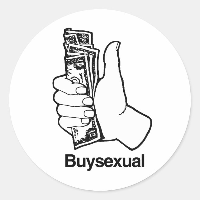 Buysexual Classic Round Sticker (Front)