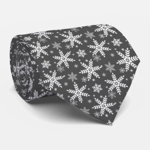 buzy pattern of flakes grey tie