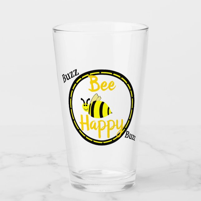 Buzz Bumble Bee Glass (Front)