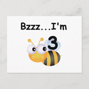 Buzz Bumblebee 3rd Birthday T-shirts and Gifts Postcard
