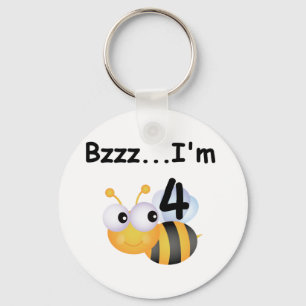 Buzz Bumblebee 4th Birthday T-shirts and Gifts Key Ring